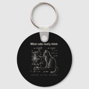 Funny Cat Physics Humor Design What Cats Really Th Keychain