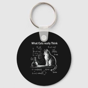 Funny Cat Physics Humor Design What Cats Really Th Keychain