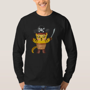 Funny Cat Pirate Birthday Party Themed Captain Pir T-Shirt