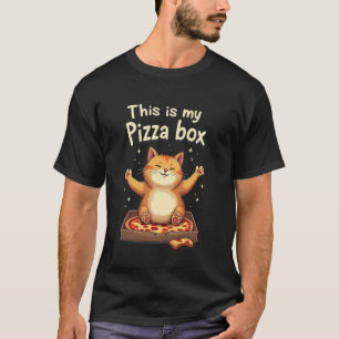Funny Cat Pizza Box Lover Wholesome Food Humor Kit T-Shirt
