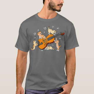 Funny Cat Playing Violin Player T-Shirt