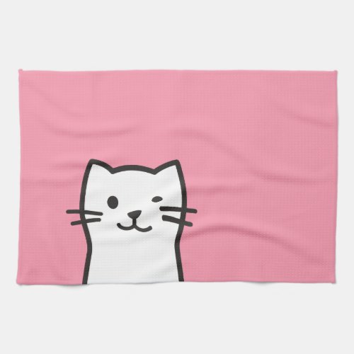 Funny cat portrait towel