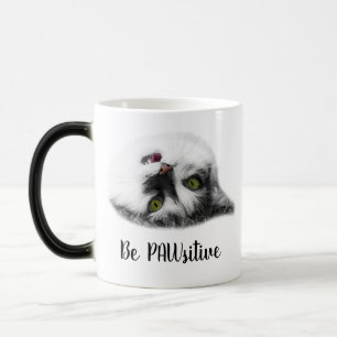 Funny Cat positive customizable Color Morph Mug