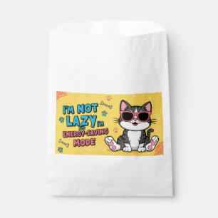 Funny Cat Poster Cartoon cat wearing sunglasses Favor Bag
