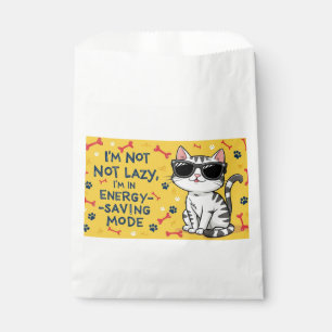 Funny Cat Poster, Cartoon cat wearing sunglasses Favor Bag