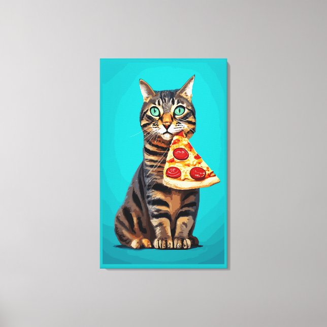 Funny Cat Print, Value Poster Paper (Matte) Canvas Print (Front)