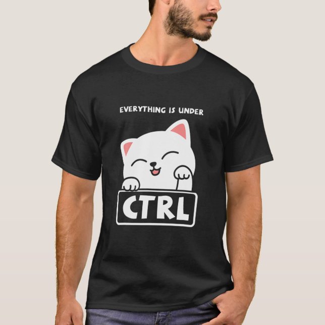Funny Cat Programmer Developer Coder Computer Scie T-Shirt (Front)