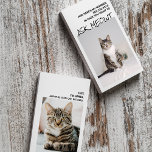 Funny Cat Pun Dating Business Cards<br><div class="desc">Want to make a lasting impression? How about this hilarious pet cat themed dating business card, featuring your cat's photos and a great "ask meowt" pun to ensure you stand out. Our card is fully customizable, allowing you to include your name, contact information, and any other details you want to...</div>