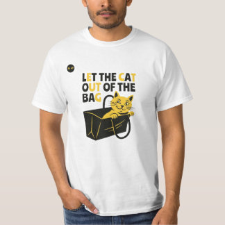 Funny Cat Pun | Let the Cat Out of the Bag | Punde T-Shirt