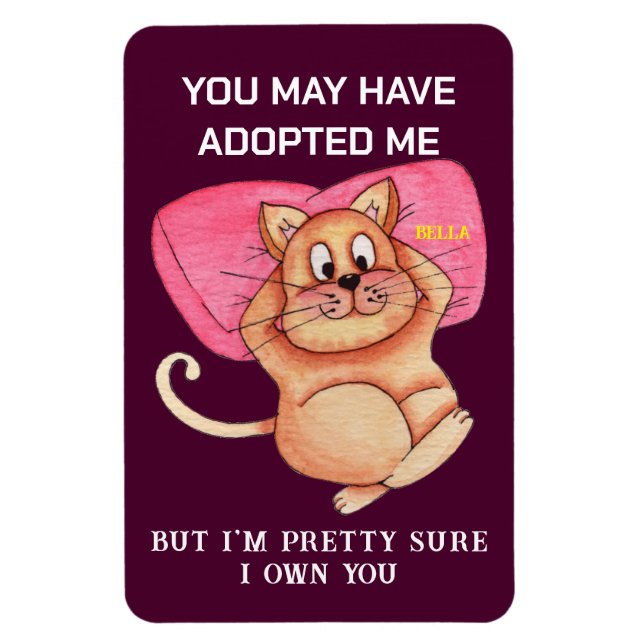 Funny Cat Pun Magnet - Kitchen Fridge Meme Gift (Vertical)