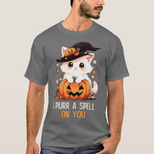 Funny Cat Pun Witch Spell Graphic Men Kids Women H T-Shirt