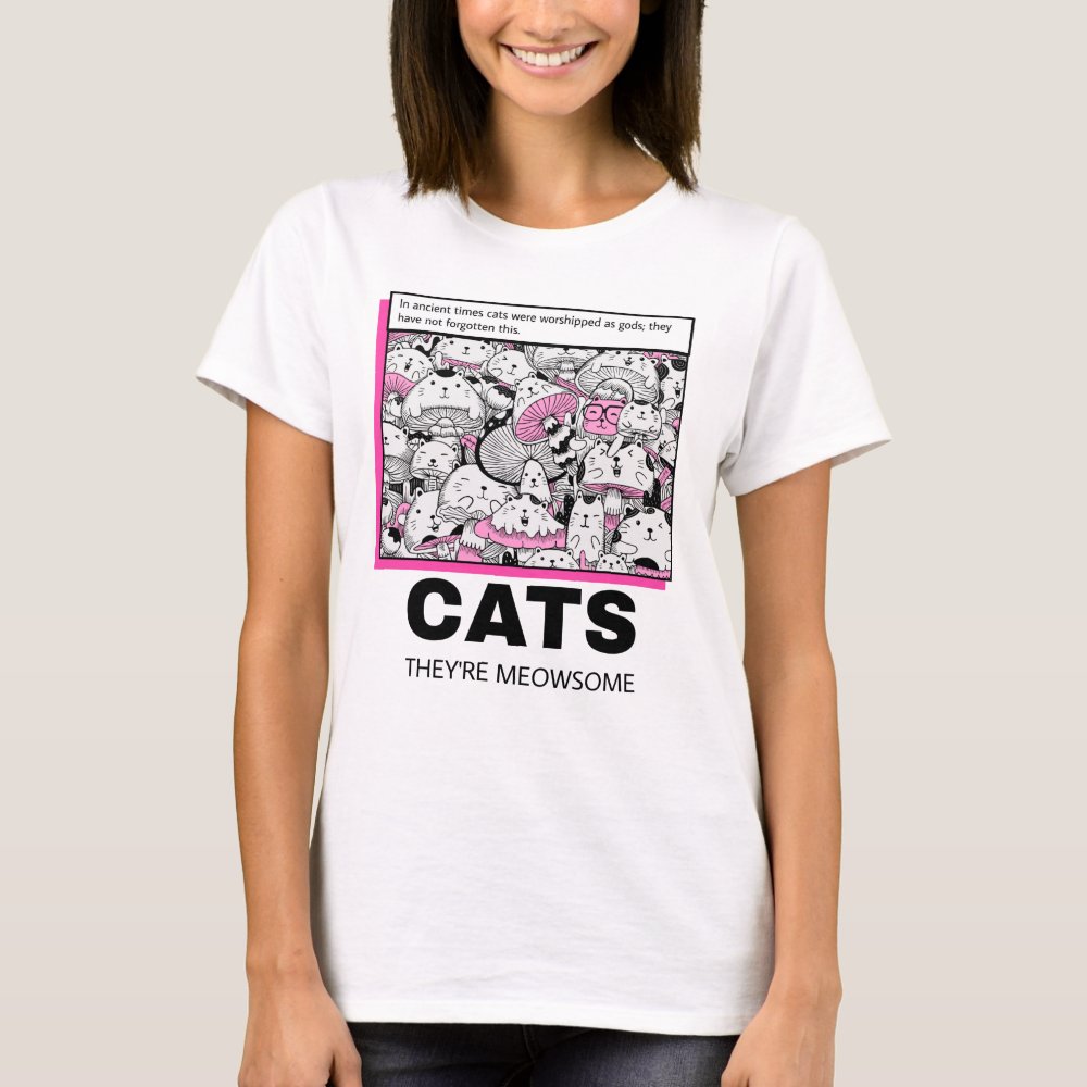 Funny Cat Quote Comic Book Style Illustration Personalized T-Shirt