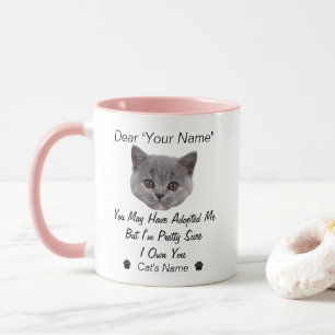 Funny Cat Quote Custom Cat's Face Photo and Name Mug