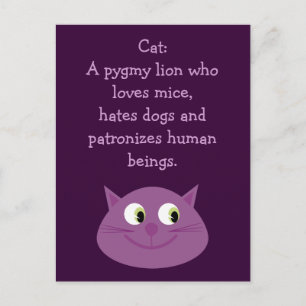 Funny Cat Quote Cute Customizable Charity Postcard