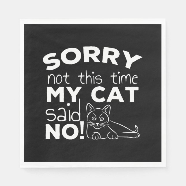 Funny Cat Quote Gift cats Napkins (Front)