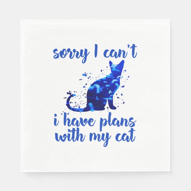 funny cat quote   napkins (Front)