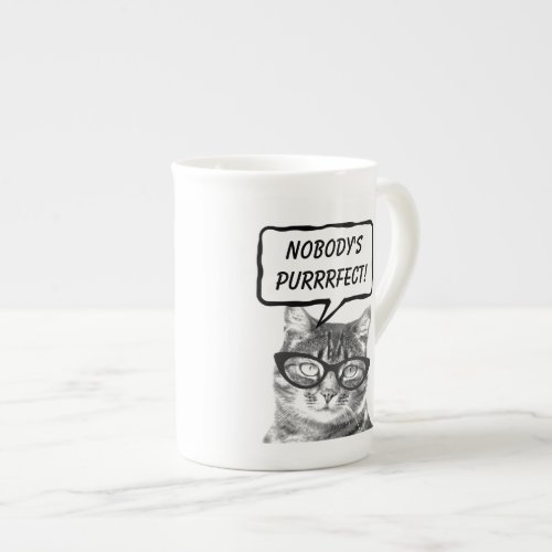 Funny cat quote pun bone china specialty mugs