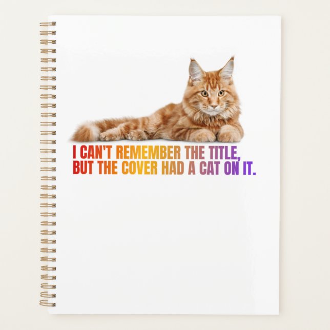 Funny Cat Quote Spiral Notebook for Librarians (Front)
