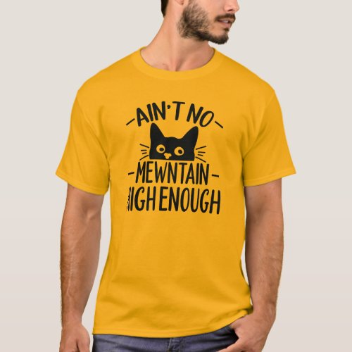 Funny cat quotes mens Yellow  T_Shirt