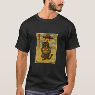 Funny Cat Ramen UFO Japanese Anime for Men Women T-Shirt