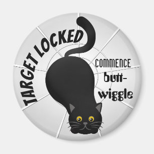 Funny Cat Ready to Pounce Magnet