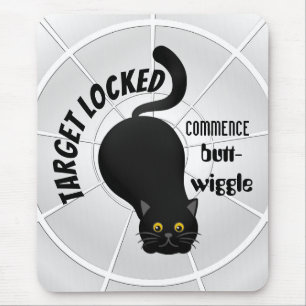 Funny Cat Ready to Pounce Mouse Pad