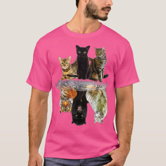 Funny Cat Reflection Quote Cool Valentines Day Ref T-Shirt