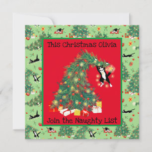 Funny Cat Regret Nothing Custom Flat Greeting Card