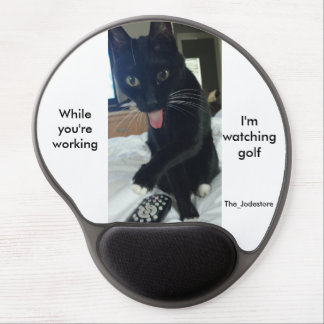 Funny cat remote tongue gel mousepad golf