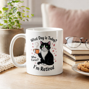 Funny Cat Retirement Quotes Retired Cat Day  Coffee Mug