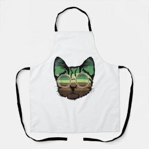 Funny Cat retro  Apron