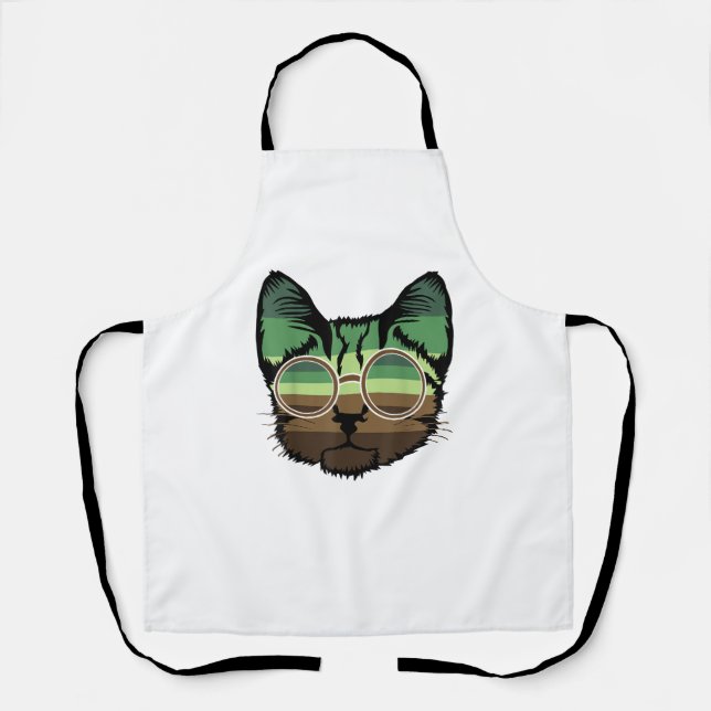 Funny Cat retro  Apron (Front)