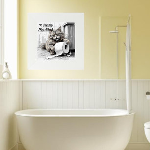 funny Cat Retro Design Acrylic Print