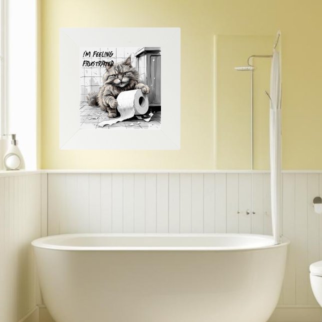 funny Cat Retro Design Acrylic Print (Creator Uploaded)