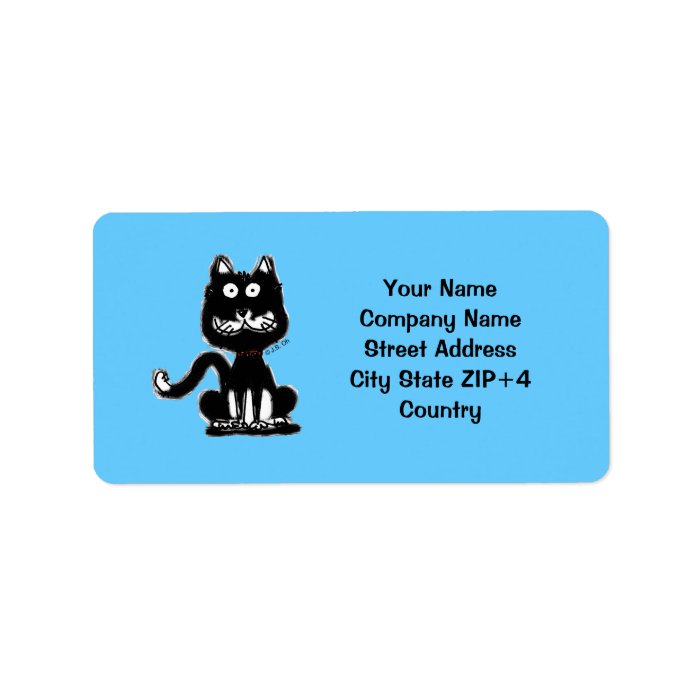 Funny cat return address personalized address label