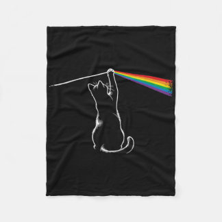 Funny Cat Rock Music Gift Women Kids Men Autism Fu Fleece Blanket