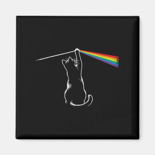 Funny Cat Rock Music Gift Women Kids Men Autism Fu Magnet