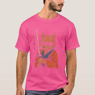 Funny Cat Samurai Japanese Animal Lovers Boys Girl T-Shirt