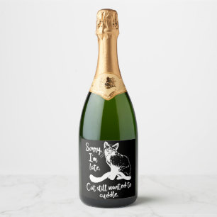 Funny cat sayings cat quotes sparkling wine label