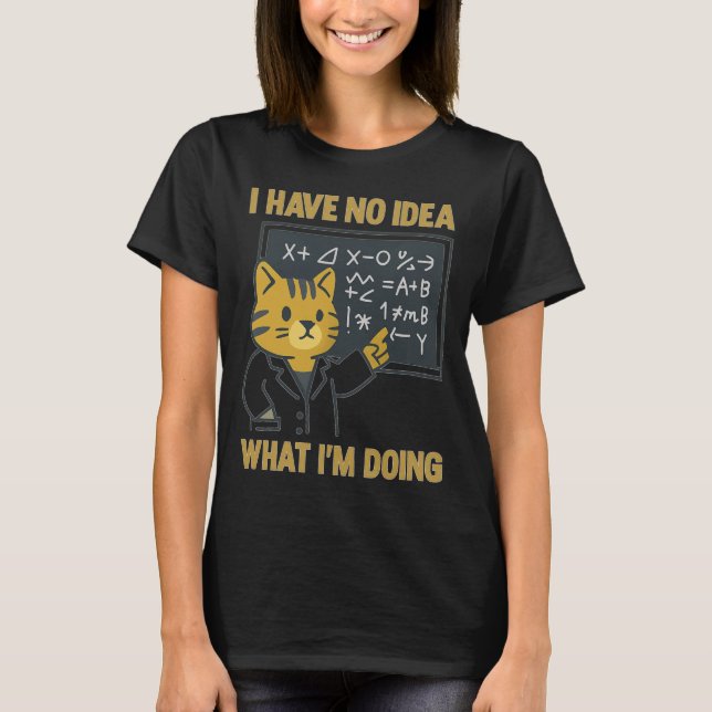Funny Cat Scientist T-Shirt - Laboratory Humor  (Front)