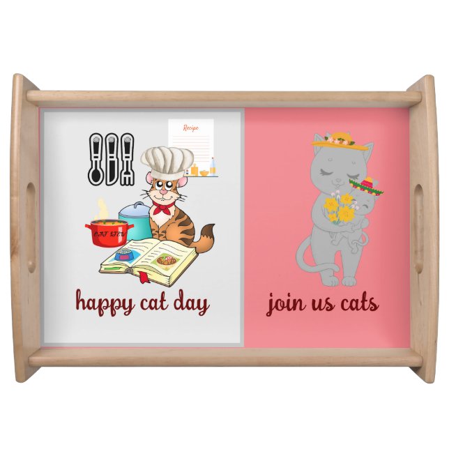 Funny Cat  Serving Tray (Front)