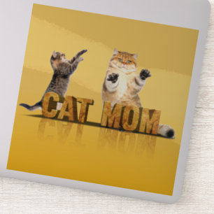 Funny cat shirt   cat mom gift   cat mommy sticker