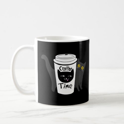 Funny Cat Shirt Coffee Time Cat Coffee Mug