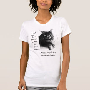 Funny Cat Shirt, happy people wear cat hair! T-Shirt