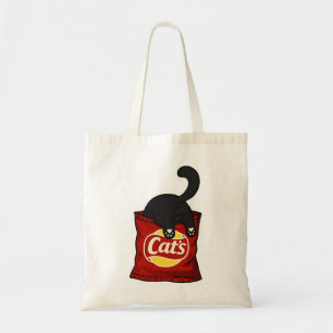 Funny Cat Snack Lover Tote Bag Cute Cat