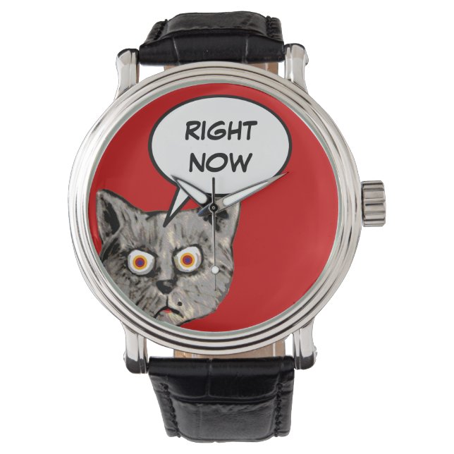 funny cat speech balloon right now watch (Front)