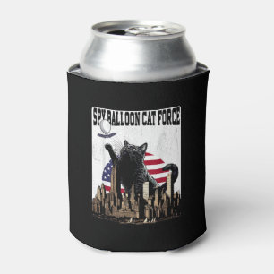 Funny Cat Spy Balloon Can Cooler