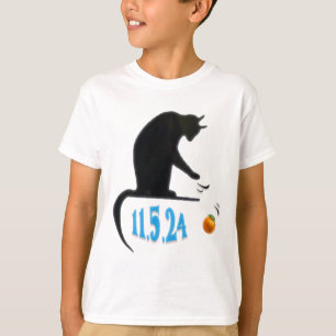 Funny Cat Swatting Orange Off Table On Election Da T-Shirt