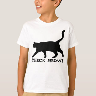 Funny Cat sweatshirts & tees for kids, CHECK MEOWT