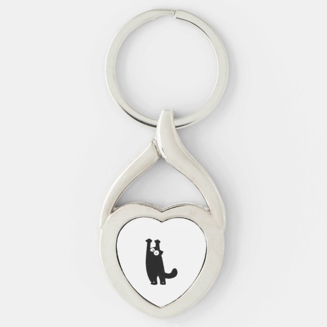 funny cat t keychain (Front)